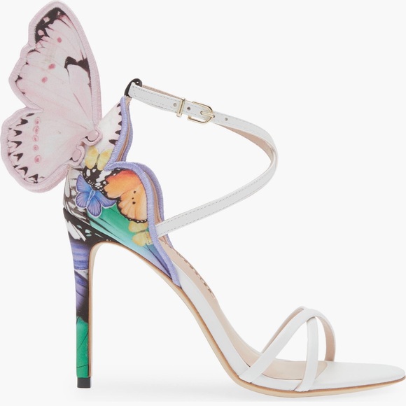 Stylish sandals, 3 3/4" heel. Adjustable ankle strap with buckle closure. - Picture 3 of 3